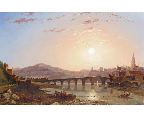 William Raymond Dommersen (1850-1927) On the Rhine Signed with initials and dated 82 Oil on panel 20 x 30.5cm; 8 x 12in ++Goo