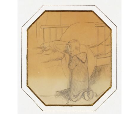  ‡Ernest Howard Shepard (1879-1976) Sketch for the verse - ~~Vespers~~ Pencil 13 x 11cm; 5 x 4¼in Provenance: Chris Beetles G