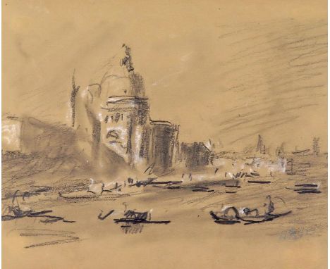 Hercules Brabazon Brabazon (1821-1906) Venice, After Guardi Signed with initials, titled After Guardi on backing paper Pencil