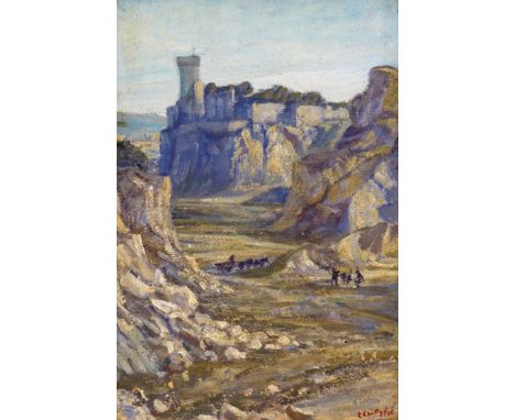 Cyril Chitty (19/20th Century) Beaucaire Signed and dated 82, also signed and titled with artist~s address verso Oil on panel