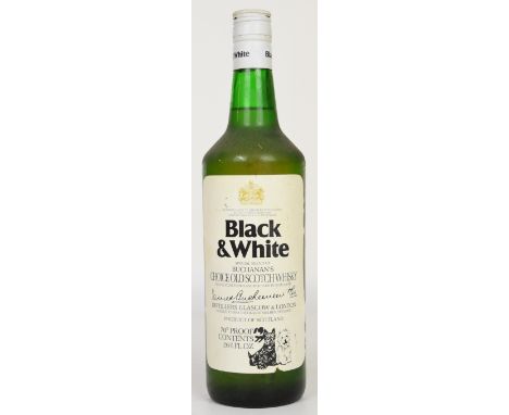 Buchanan's Black & White Old Scotch Whisky, 26⅔ fl oz 70 proof. PLEASE NOTE ALL ALCOHOL & TOBACCO ITEMS ARE SUBJECT TO OVER 1