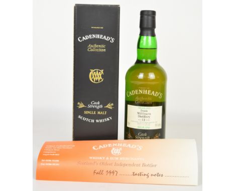Millburn Distillery Cadenhead's Authentic Collection 13 year old Cask Strength Single Malt Scotch Whisky, 75cl, 58.8% vol, in