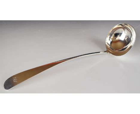 Scottish Georgian hallmarked silver Old English pattern hallmarked silver soup ladle, Edinburgh 1807, maker&nbsp;Alexander He
