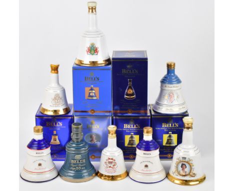 Fourteen Bell's Old Scotch Whisky Royal commemorative ceramic decanters, 70cl, 40% vol. PLEASE NOTE ALL ALCOHOL & TOBACCO ITE