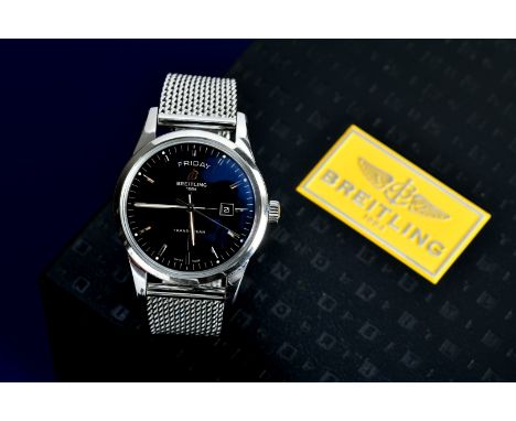 Breitling Transocean gentleman's automatic wristwatch ref. A45310 with day and date apertures, luminous hands and hour sports