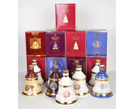 Nine Bell's Extra Special Scotch Whisky ceramic decanters, 70cl, 40% vol, all in original boxes. PLEASE NOTE ALL ALCOHOL & TO