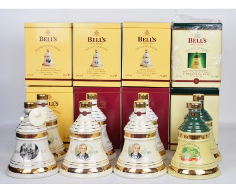 Eight Bell's Extra Special Scotch Whisky ceramic decanters, 70cl, 40% vol, all in original boxes. PLEASE NOTE ALL ALCOHOL & T