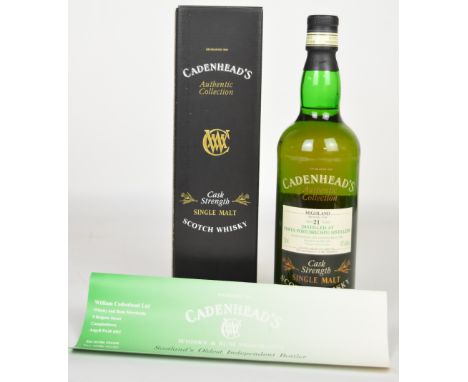 North Port (Brechin) Distillery Cadenhead's Authentic Collection 21 year old Cask Strength Single Malt Scotch Whisky, 75cl, 6