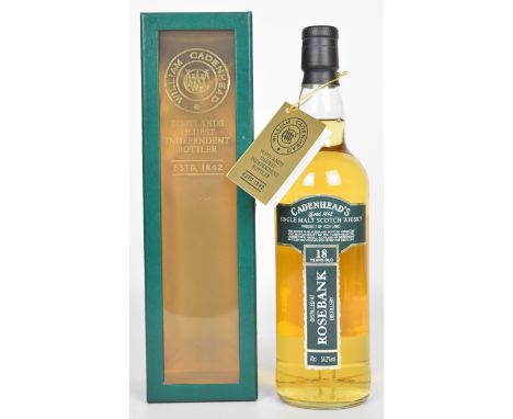 Rosebank Distillery Cadenhead's 18 year old Single Malt Scotch Whisky, 70cl, 54.2% vol, in original display box. PLEASE NOTE 
