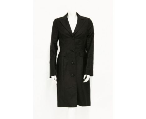 A Karl Lagerfeld echo panelled day coat, with button-up front, size M