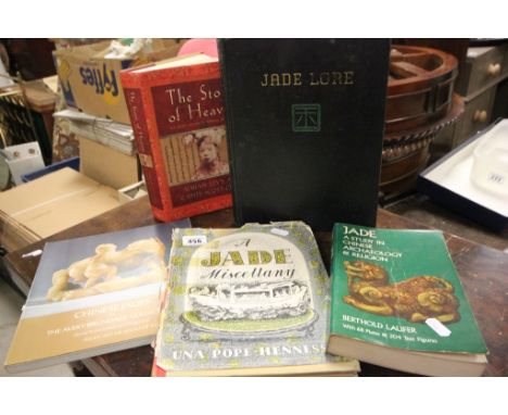 Five books on Chinese jade to include: 'A Study in Chinese Archaeology and Religion', 'Chinese Jades in the Avery Brundage Co