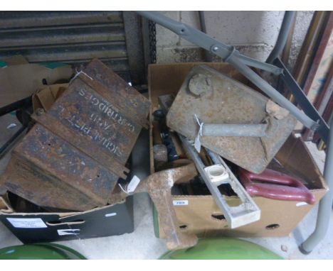 Two boxes of various tools