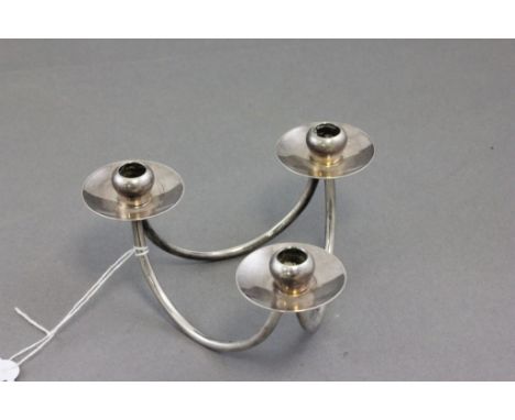 Danish Berg Triple Candlestick stamped B 90, made in Denmark