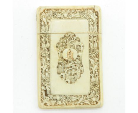 Carved, 7 x 11 cm. This item may not be shipped outside the European Union.