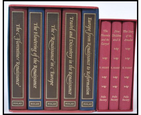 Two sets of sleeved Folio Society books to include 'The Story of the Renaissance' by G. R. Elton (2001) including 'The Floren