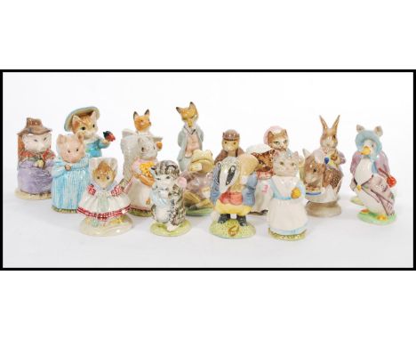 A selection of Beswick Beatrix Potter ceramic figurines to include 'Jemima Puddleduck', 'Miss Moppet', 'Tommy Brock', 'Tabith