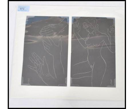 Eric Gill (1882-1940) Pair of nudes and hands from Eric Gill 25 Nudes London JM Dent &amp; Sons for Hague and Gill 1938 First