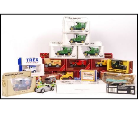 A collection of assorted scale diecast model vehicles mostly Matchbox Models Of Yesteryear to include; Y-12 , Y-5 , Y-12/45 ,