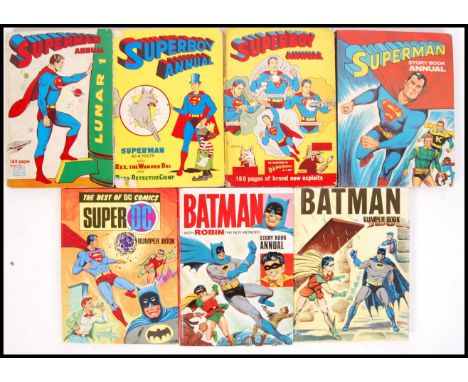 A collection of 7 x 1960's DC comic book annuals to include; Superman Annual 59-60 , Superboy Annual 1964 , Superboy Annual 5