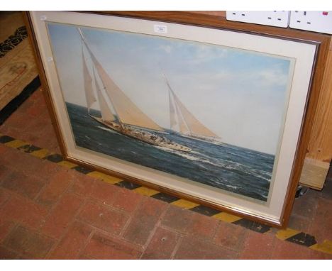 After MONTAGUE DAWSON - coloured print entitled 'Rainbow Endeavour' 
