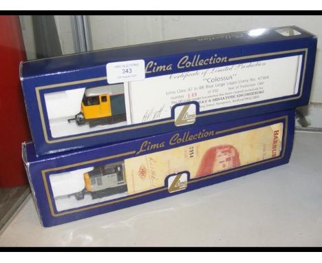 A boxed Lima diesel loco, together with one other 