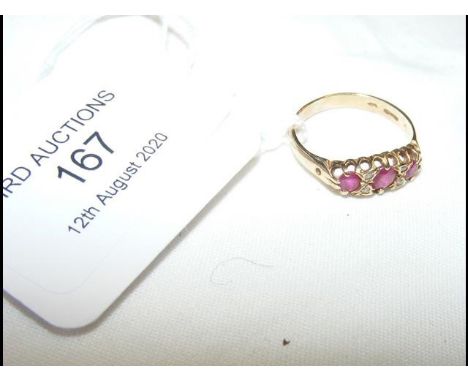 A ruby and diamond ring 