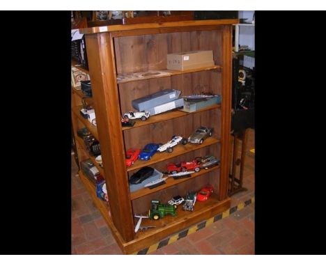 A pine four shelf open bookcase - width 93cms