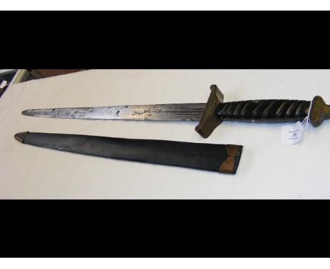 A Chinese t'ai chi sword with scabbard - 92cm long CONDITION REPORTWe have attached a number of additional images depicting t