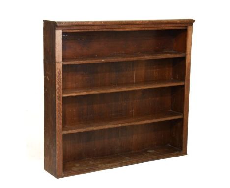 Early 20th Century oak fronted four shelf bookcase   Condition: 