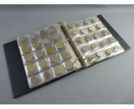 BRITISH & WORLD COINS - a pocket sleeved album containing a collection of British and World collectable coins and crowns from