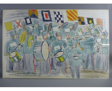 RAOUL DUFY coloured lithograph - titled 'The Band', published by School Prints Ltd, printed by W S Cowell Ltd, with printed s