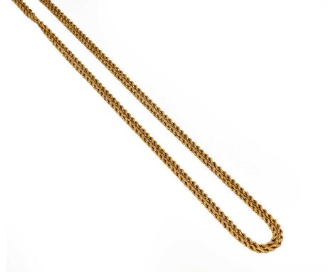 A two row rope twist chain, length 70cmCondition report: The chain is in good condition. The clip is stamped '9C'. The chain 