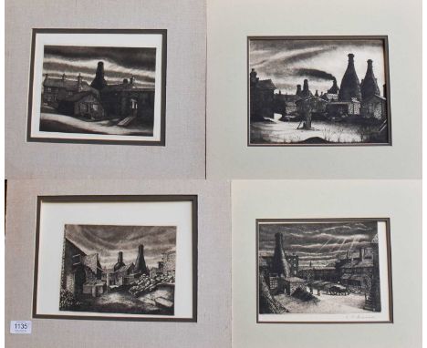 Leonard Griffith Brammer (20th century)"Wedgwood, Arden? Factory"Signed and titled under the mount, etching 15cm by 20cm; tog