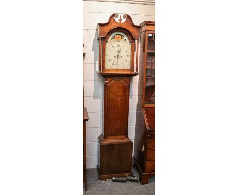 A George III oak eight day longcase clock signed Jas Richardson, Easingwold