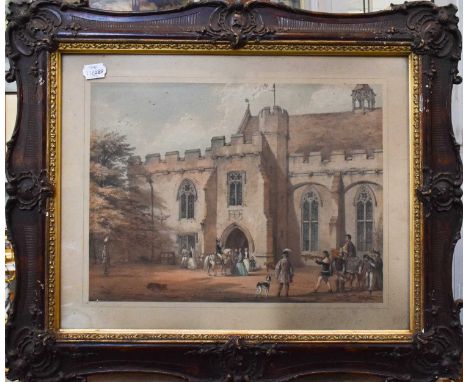 English School (18th Century)"The Miller Grinding of Old Women"Black and white engraving; together with a framed lithograph a