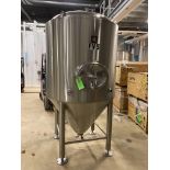 NSI NEWLANDS 304SS glycol jacketed and insulated 10 bbl (12 hl) fermenter tank with CIP spray ball
