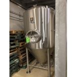 NSI NEWLANDS 304SS glycol jacketed and insulated 10 bbl (12 hl) fermenter tank with CIP spray ball
