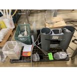 LOT OF PALLET, Atlas Copco oil condensate separator type OSCDIBT35, 3 plastic 7.5 liter measuring