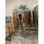 NSI NEWLANDS SS copper cladding mirror 10 bbl (12 hl) whirlpool tank, model WP-10B, serial 2015-