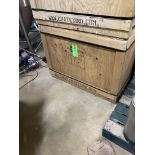 LOT OF CRATE, random stainless steel piping, butterfly valves with actuator, ***RIGGING AND PICK