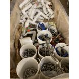 LOT OF CRATE, tri-clover clamps, butterfly valves, RTD probes, sample valves, pressure gauges,