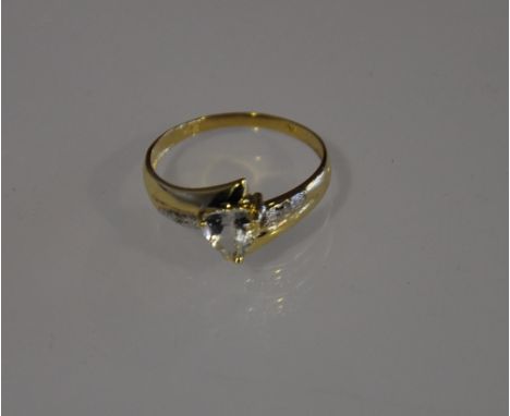 A 9ct gold sapphire and diamond ring