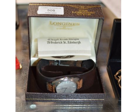 VINTAGE LONGINES GENTS WRIST WATCH WITH PRESENTATION BOX   