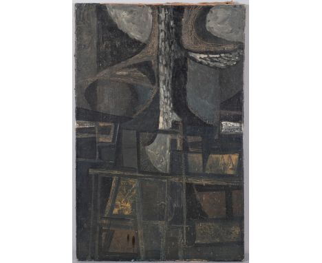 Pyke, Midwinter (abstract 1961), oil on canvas, inscribed verso, 76cm x 50cm, unframed . Condition Report:Good condition, sli