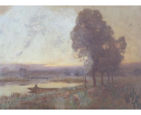 Owen Baxter Morgan (active 1905 - 1932), impressionist landscape, oil on canvas, 33cm x 46cm, framed . Condition Report:No ca