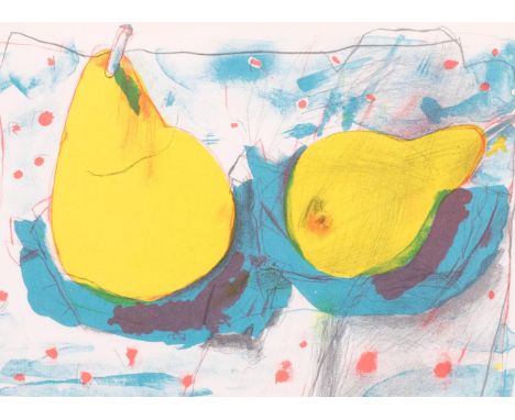 Chloe Cheese (1952), limited edition lithograph on paper, Pears, signed and numbered in pencil, 15cm x 22cm, mounted, glazed 
