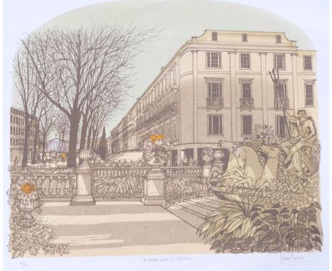 Robert Tavener (British 1920-2004) "'The Neptune Statue, Cheltenham',  lithograph, signed bottom right, titled centrally, edi