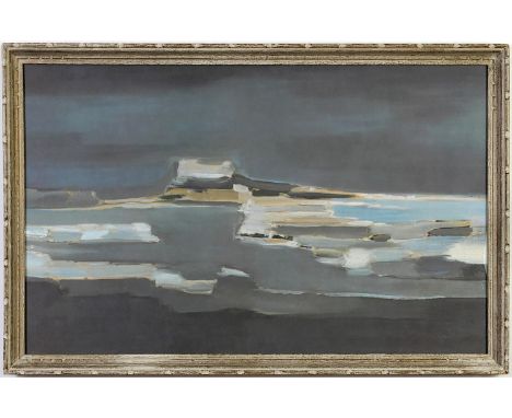 AFTER NICOLAS DE STAEL, Antibes, quadrichrome, vintage French frame, 52cm x 83cm. 