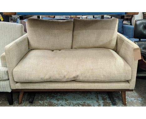 DARLINGS OF CHELSEA SOFA, 138cm W, neutral upholstered. 