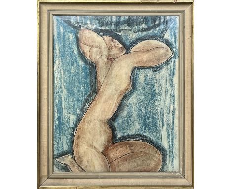 AFTER AMEDEO MODIGLIANI (Italian 1884-1920), 'Cariatide', lithograph, 52cm x 49cm, framed. 